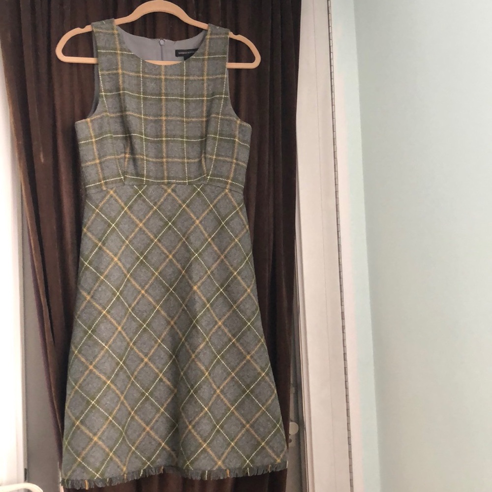 Banana Republic Grey A-Line Wool Dress size 8